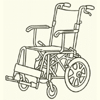 図4介助用標準型車いすの図