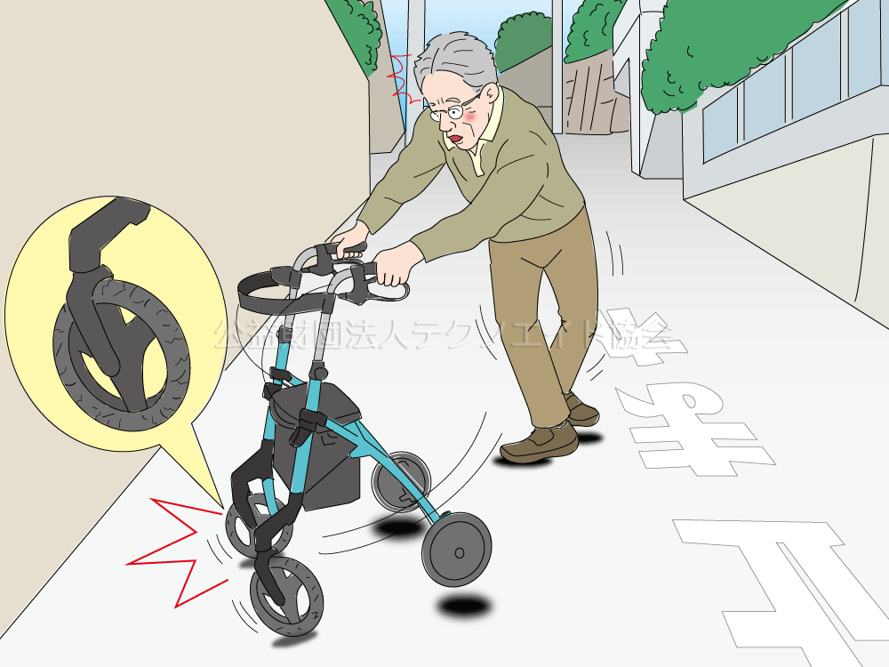 Case425:下り坂で片側のブレーキ操作のみで停止しようとしてバランスを崩しそうになった